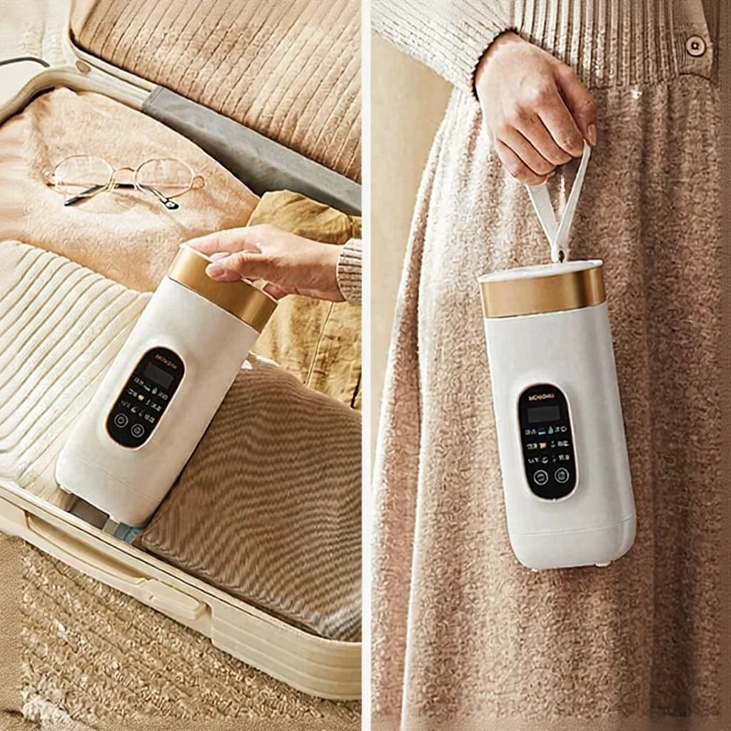 Taza hervidora eléctrica portátil de viaje con función de mantener caliente
