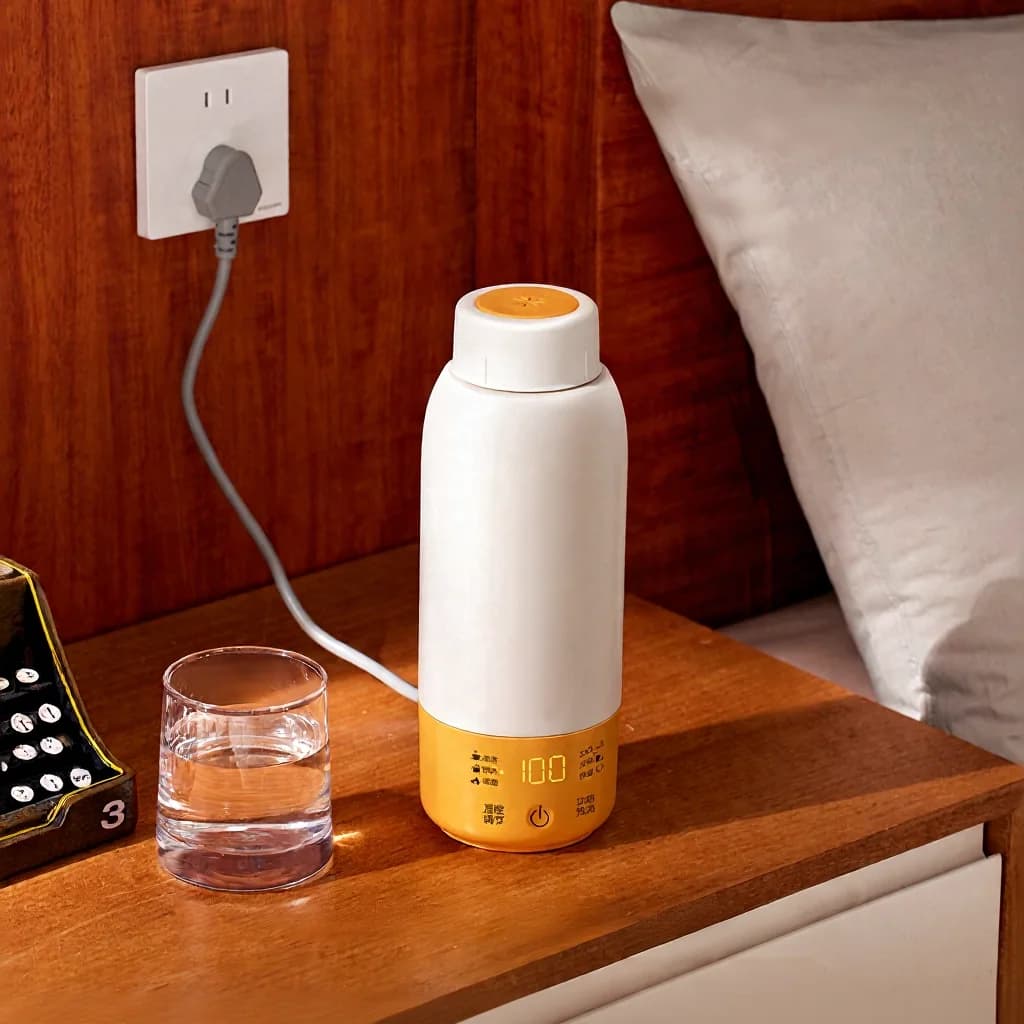 Taza eléctrica portátil para calentar agua para coche con control de temperatura