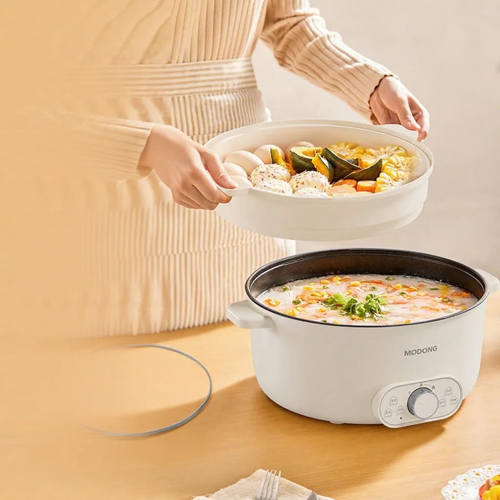 Olla eléctrica 6L 7L 8L con vaporera, 220V