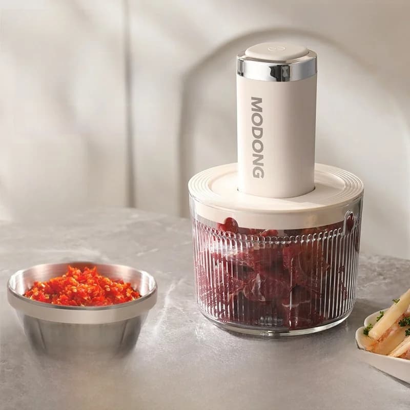 Picadora eléctrica de carne para hogar, acero inoxidable de 2 velocidades