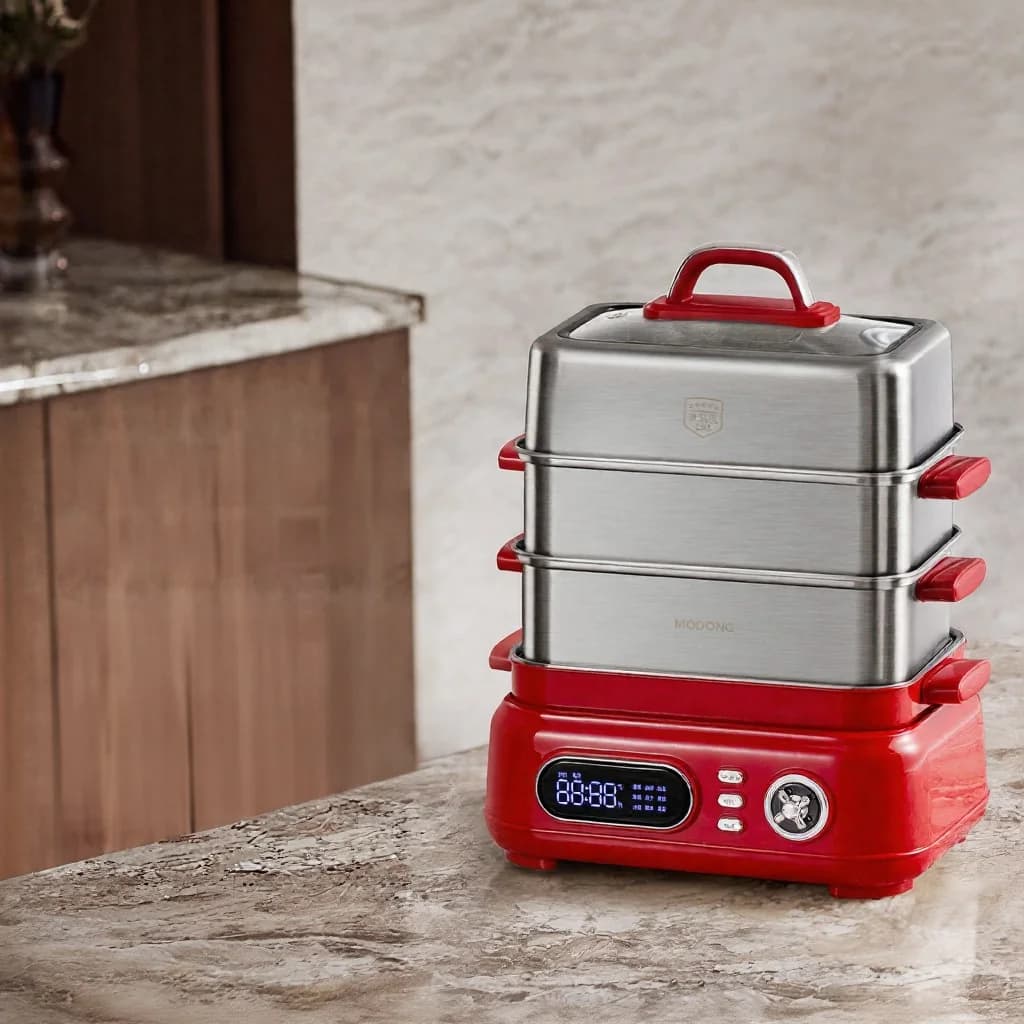 Cocedor eléctrico de vapor de acero inoxidable 18L 24L de doble o triple capa