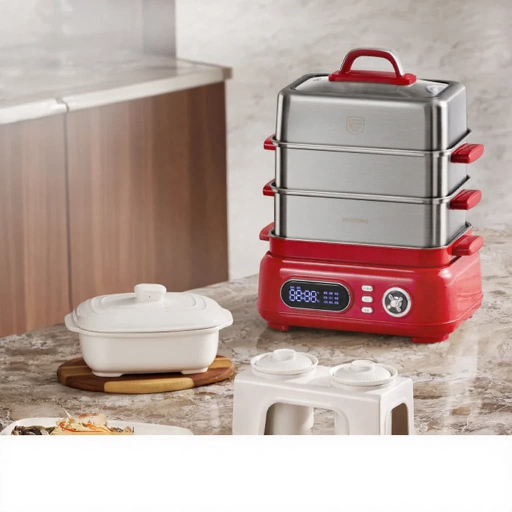 Cocedor eléctrico de vapor de acero inoxidable 18L 24L de doble o triple capa