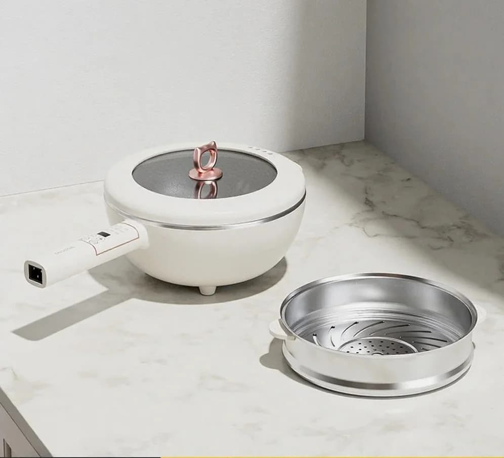 Olla eléctrica de acero inoxidable 6L con control táctil 220V
