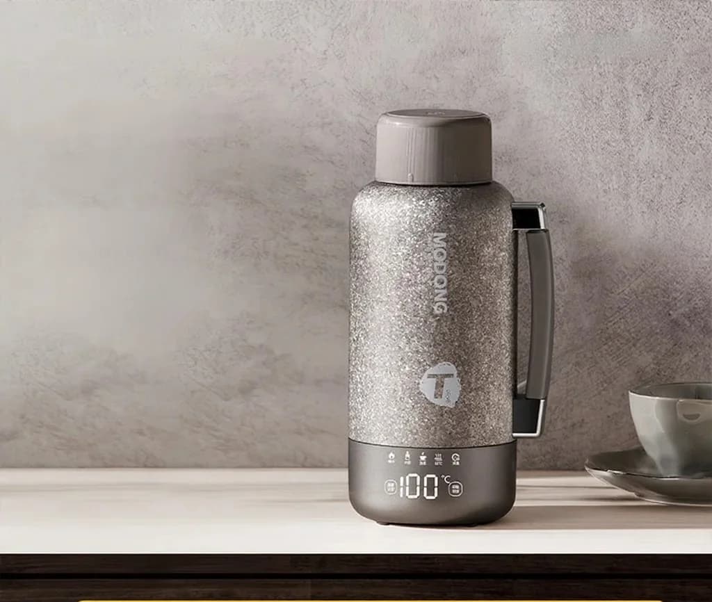 Vaso eléctrico portátil de titanio 1L tetera de viaje de doble modo
