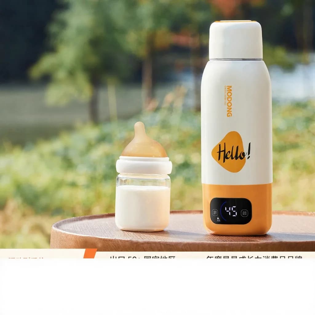 Taza eléctrica portátil para calentar agua para leche de fórmula, 550ml
