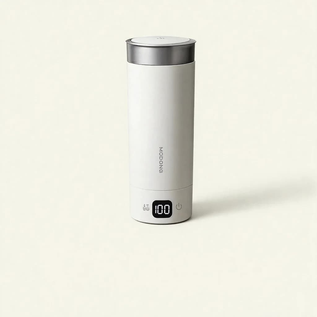 Taza de viaje con calefacción eléctrica y temperatura ajustable