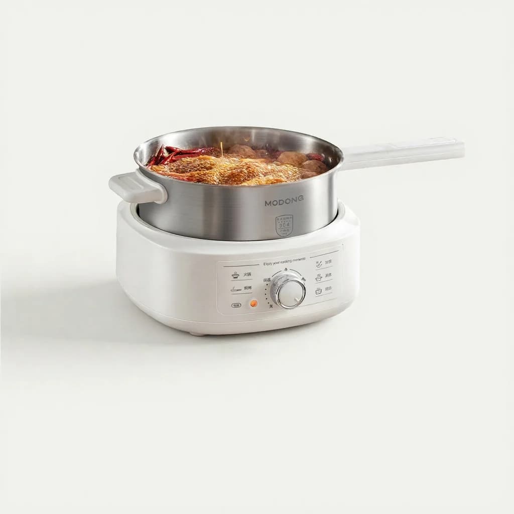 Olla Eléctrica de Acero Inoxidable con Vaporera, 3L, 220V