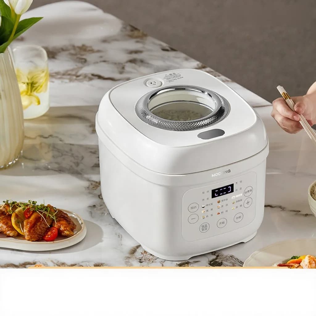 Arrocera eléctrica de 3L con olla interior de cerámica, 600W