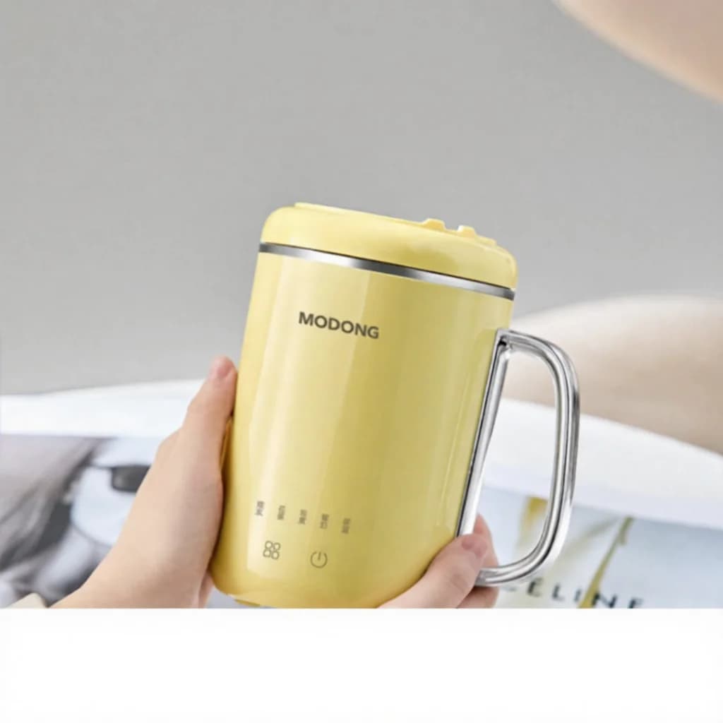 Vaso de guiso eléctrico portátil 450ml 220V con filtro y cuchara