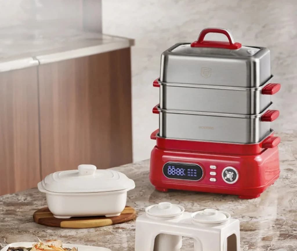 Vaporera Eléctrica de Acero Inoxidable 18L 24L Doble o Triple Capa