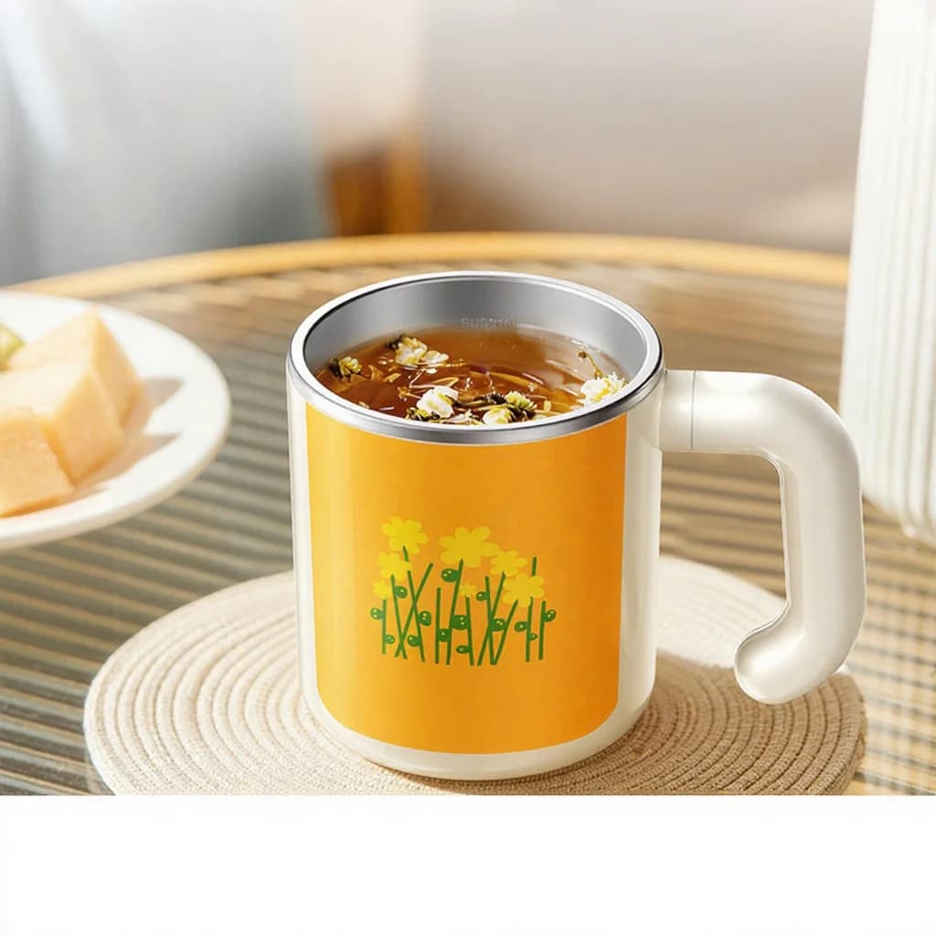 Taza eléctrica para calentar con revestimiento de acero inoxidable 304 o 316L