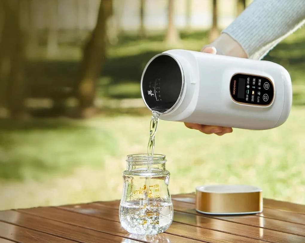 Vaso eléctrico portátil con control de temperatura
