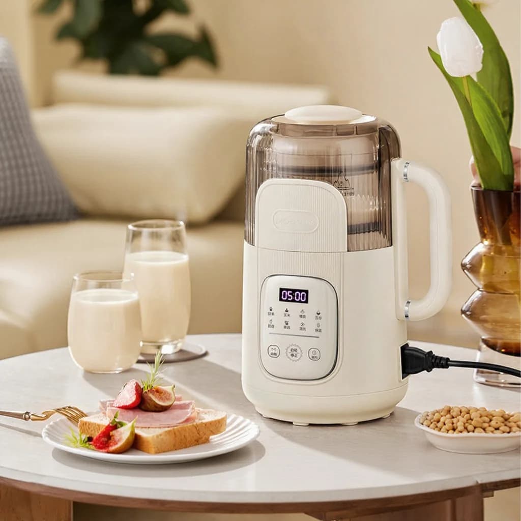 Licuadora calefactora de 1.2L con control táctil y cuerpo de vidrio