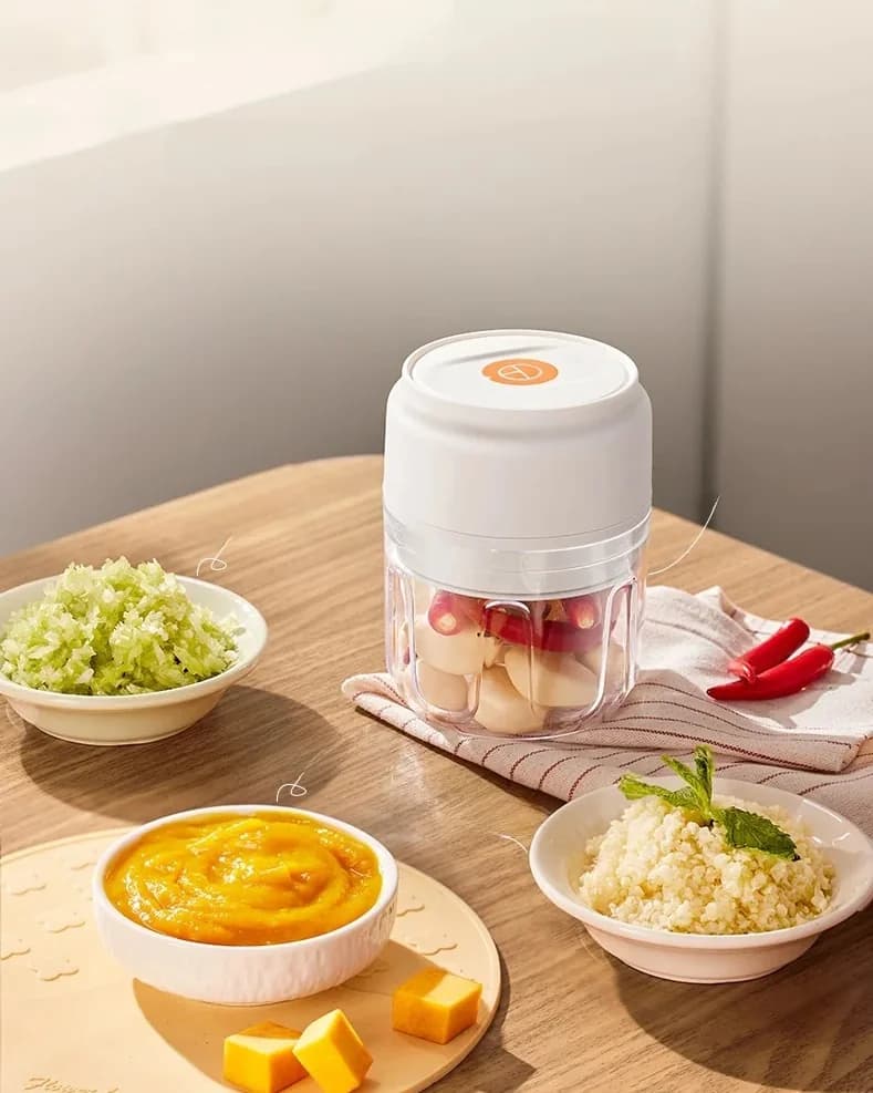 Picador de Ajo Eléctrico Inalámbrico 250mL 5V 30W Plástico