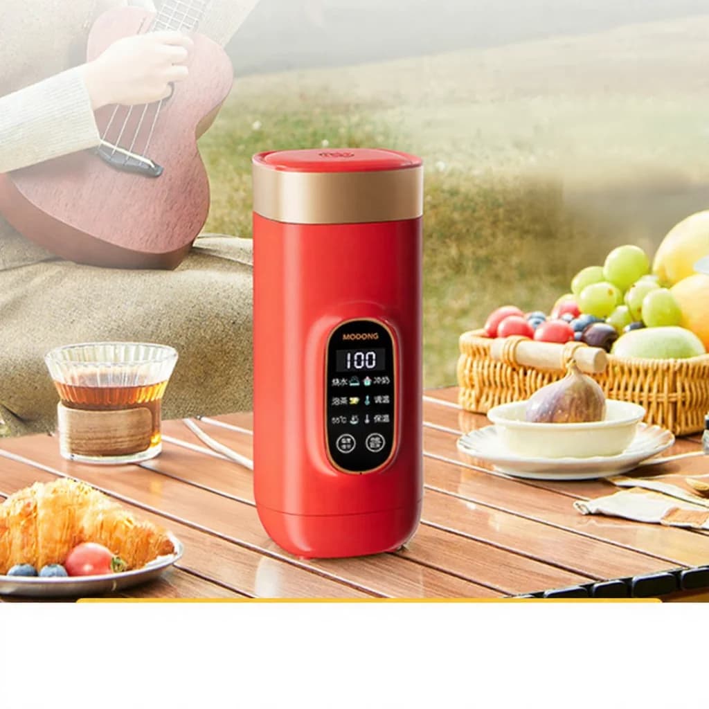 Vaso eléctrico portátil para calentar agua 650ml 304 revestimiento 220V