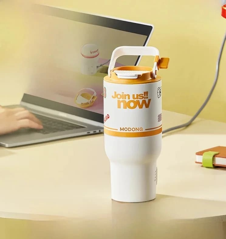 Taza eléctrica calefactora con función de agitación, portátil 220V