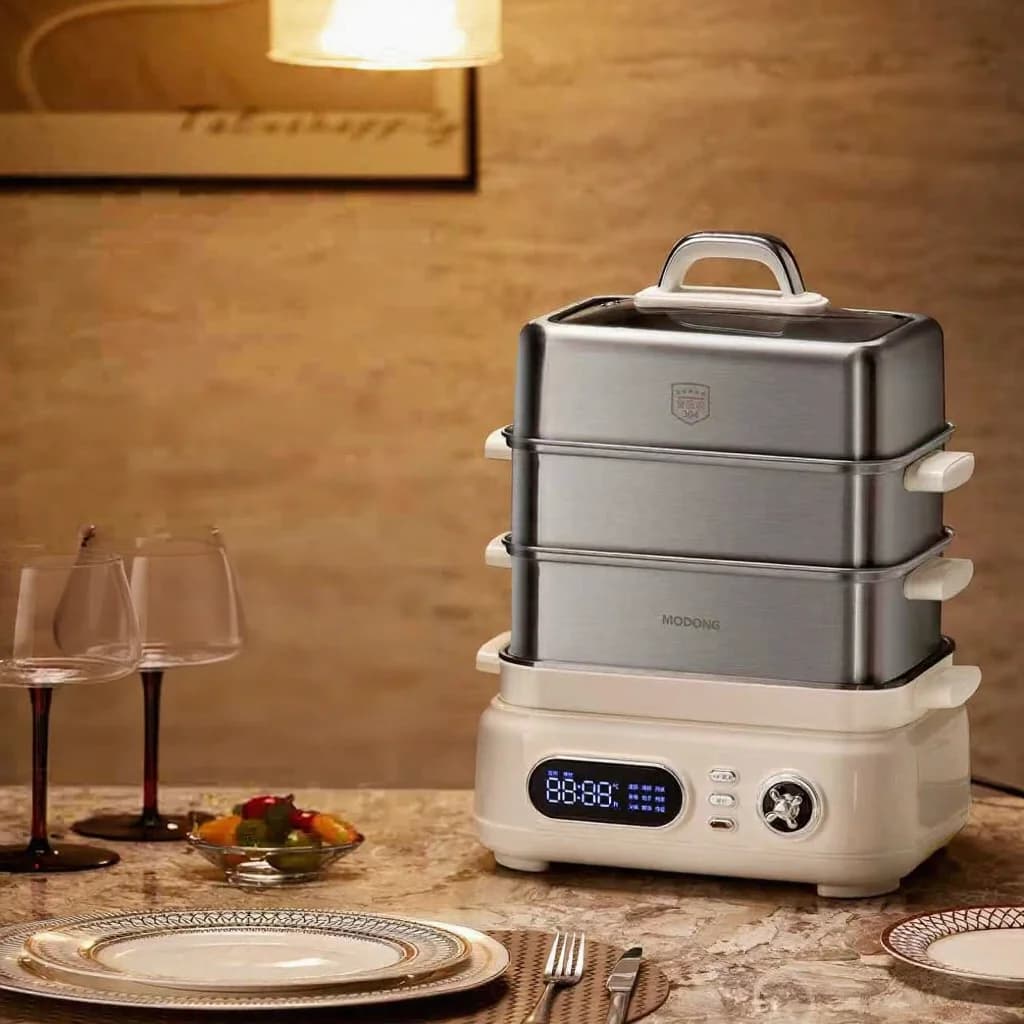 Cocedor eléctrico de vapor de acero inoxidable 18L 24L de doble o triple capa