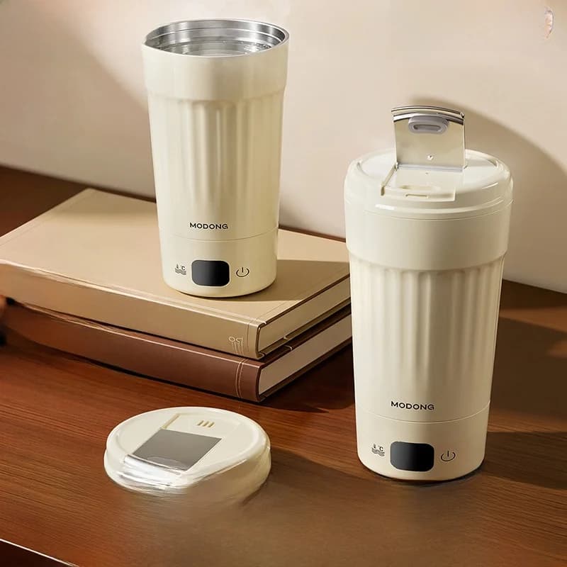 Vaso calentador eléctrico portátil, 400mL, 7 ajustes de temperatura
