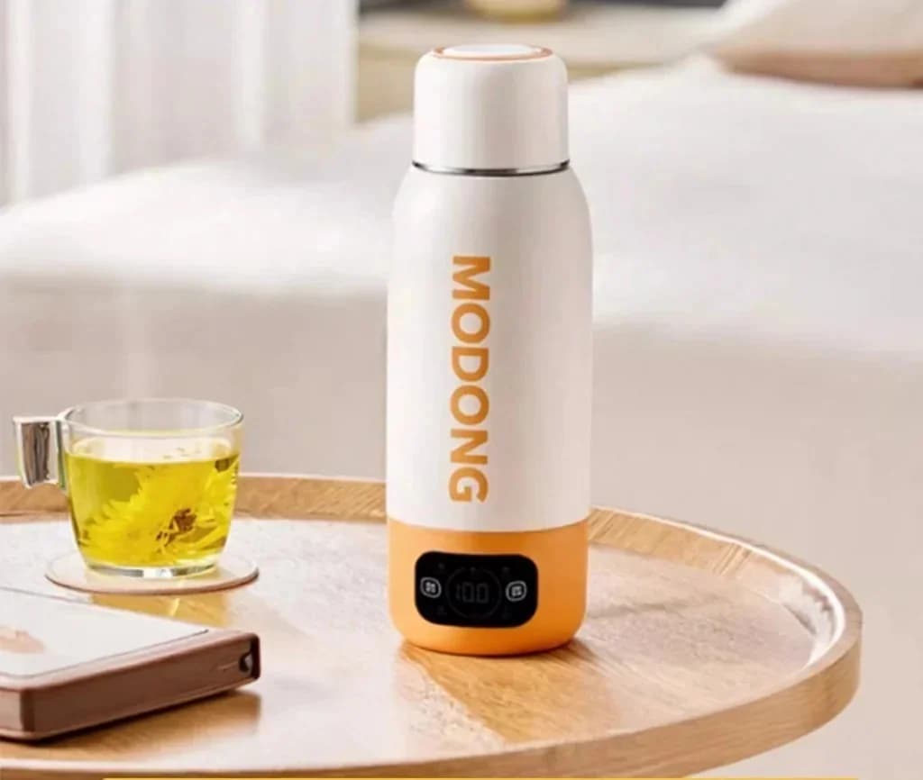 Taza hervidor eléctrico de viaje portátil 600ml, revestimiento de acero inoxidable 316