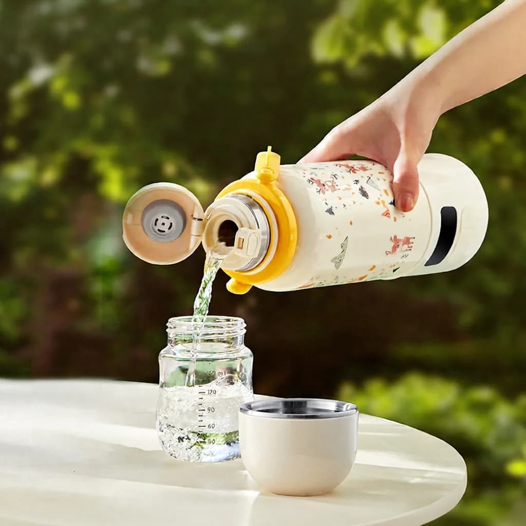Vaso portátil eléctrico para calentar agua con ebullición a 100°C y termostato
