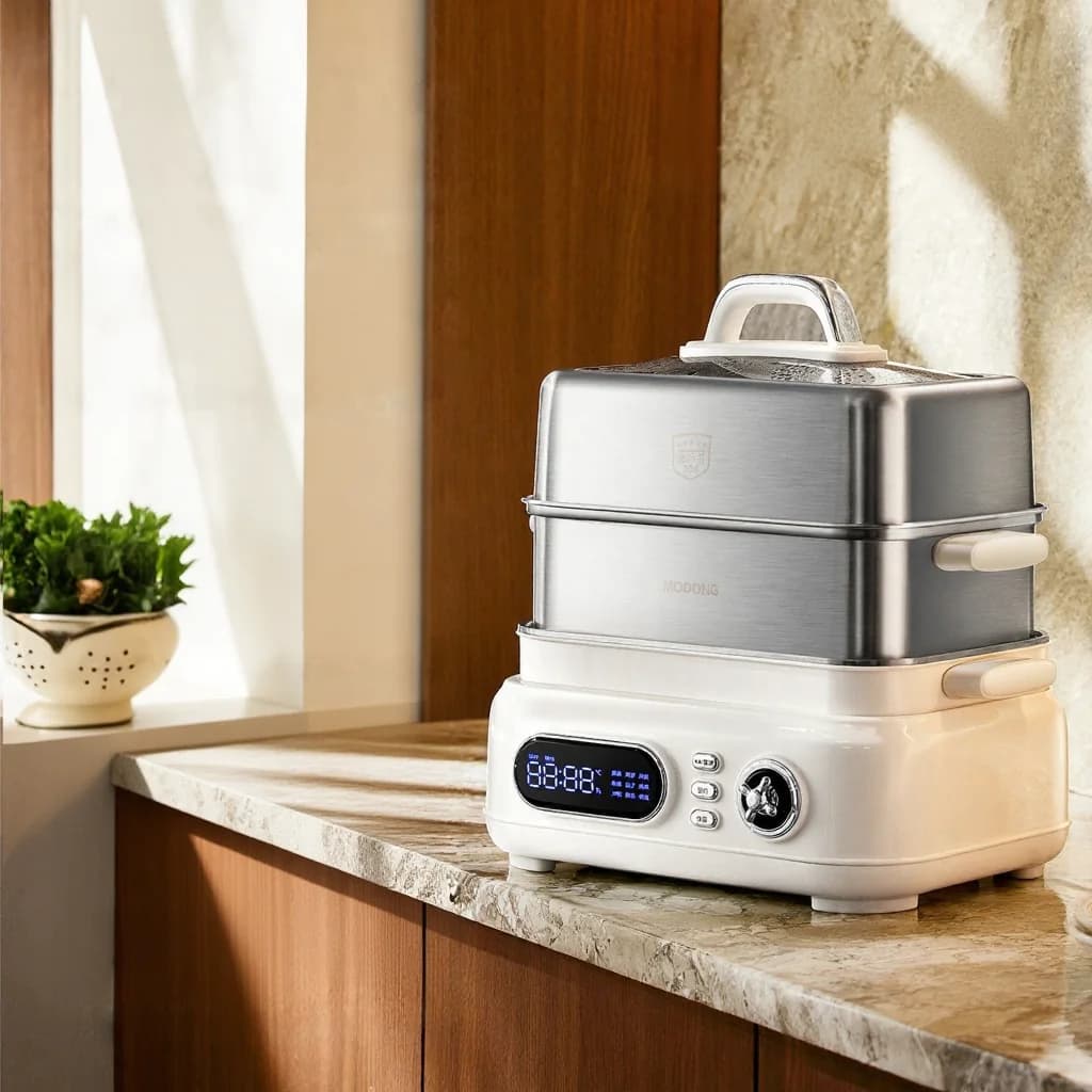 Cocedor eléctrico de acero inoxidable al vapor 18L 24L doble o triple capa