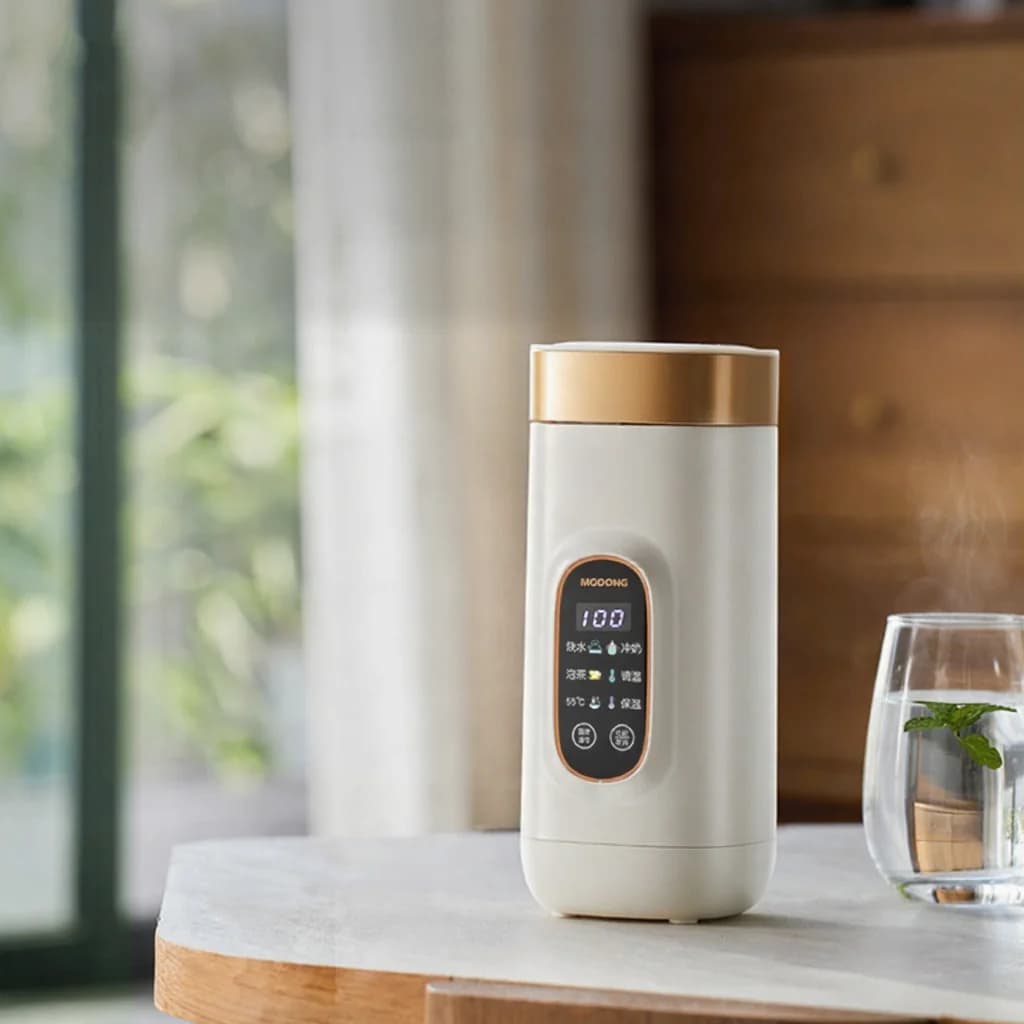Taza calefactora eléctrica portátil con función de mantener caliente