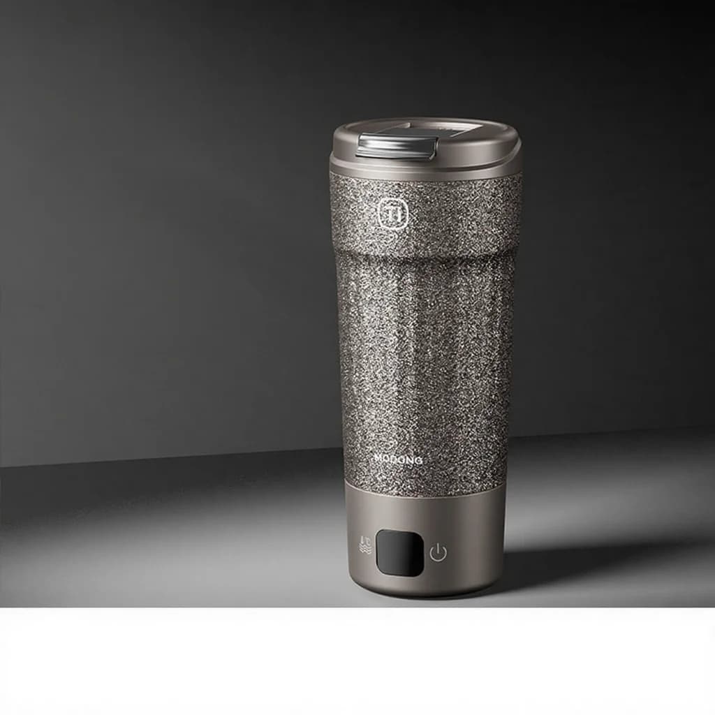 Vaso de viaje eléctrico de titanio de 400ml con pantalla de temperatura