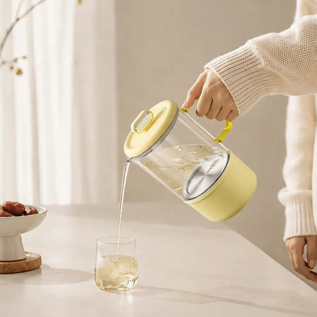 Taza eléctrica de vidrio con control de temperatura para leche de bebé