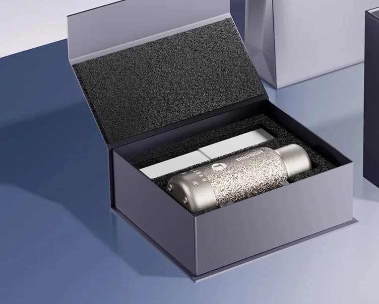 Taza Térmica Eléctrica Portátil de Titanio, 1L, Doble Potencia, Mantenimiento de Calor