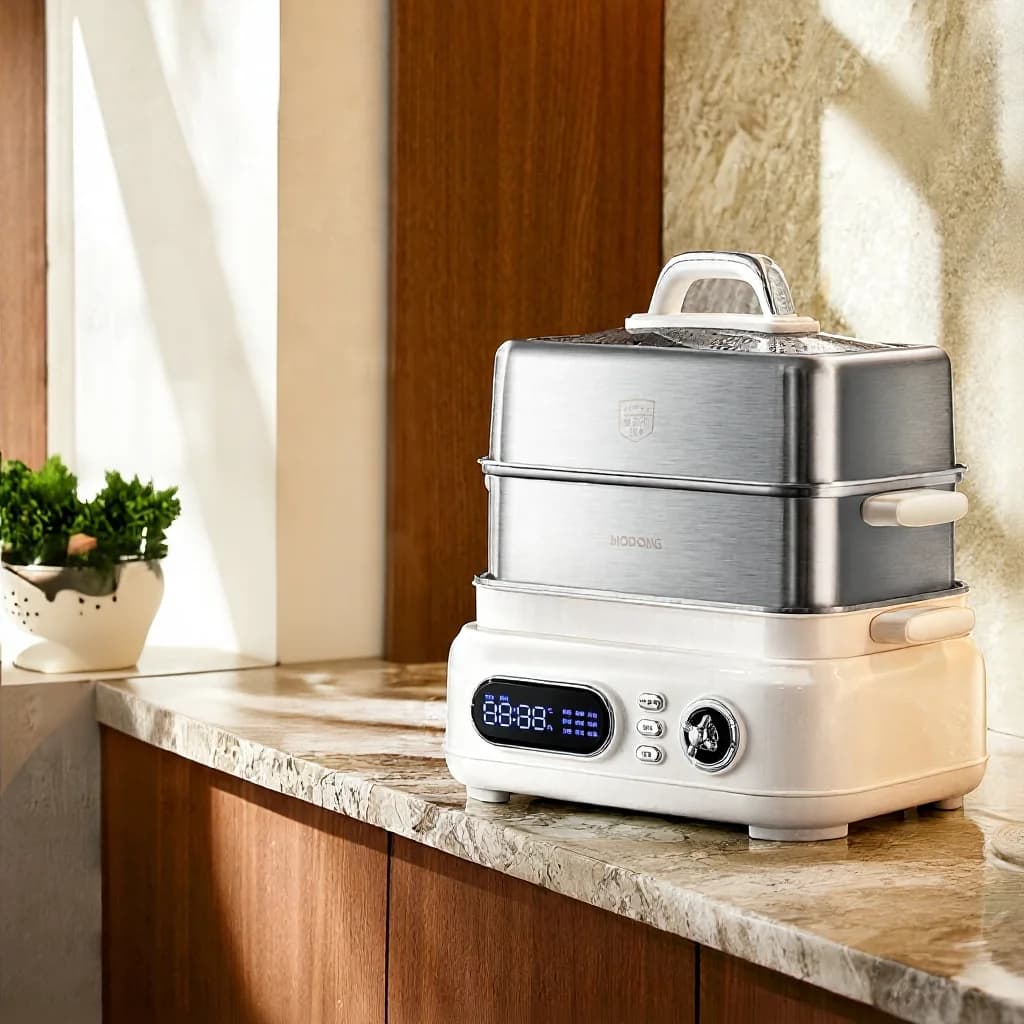 Cocedor eléctrico de acero inoxidable al vapor 18L 24L doble o triple capa