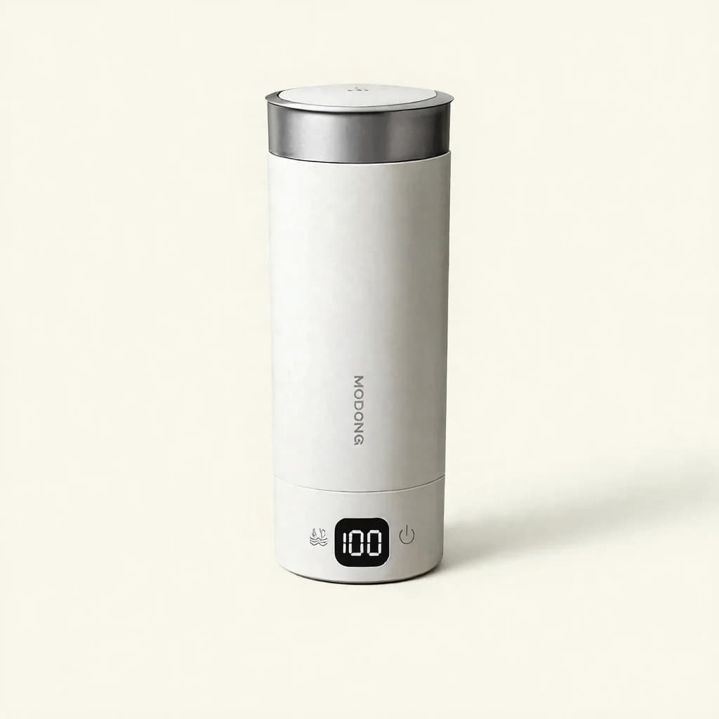 Vaso eléctrico portátil para calentar agua 350ml de acero inoxidable 316L
