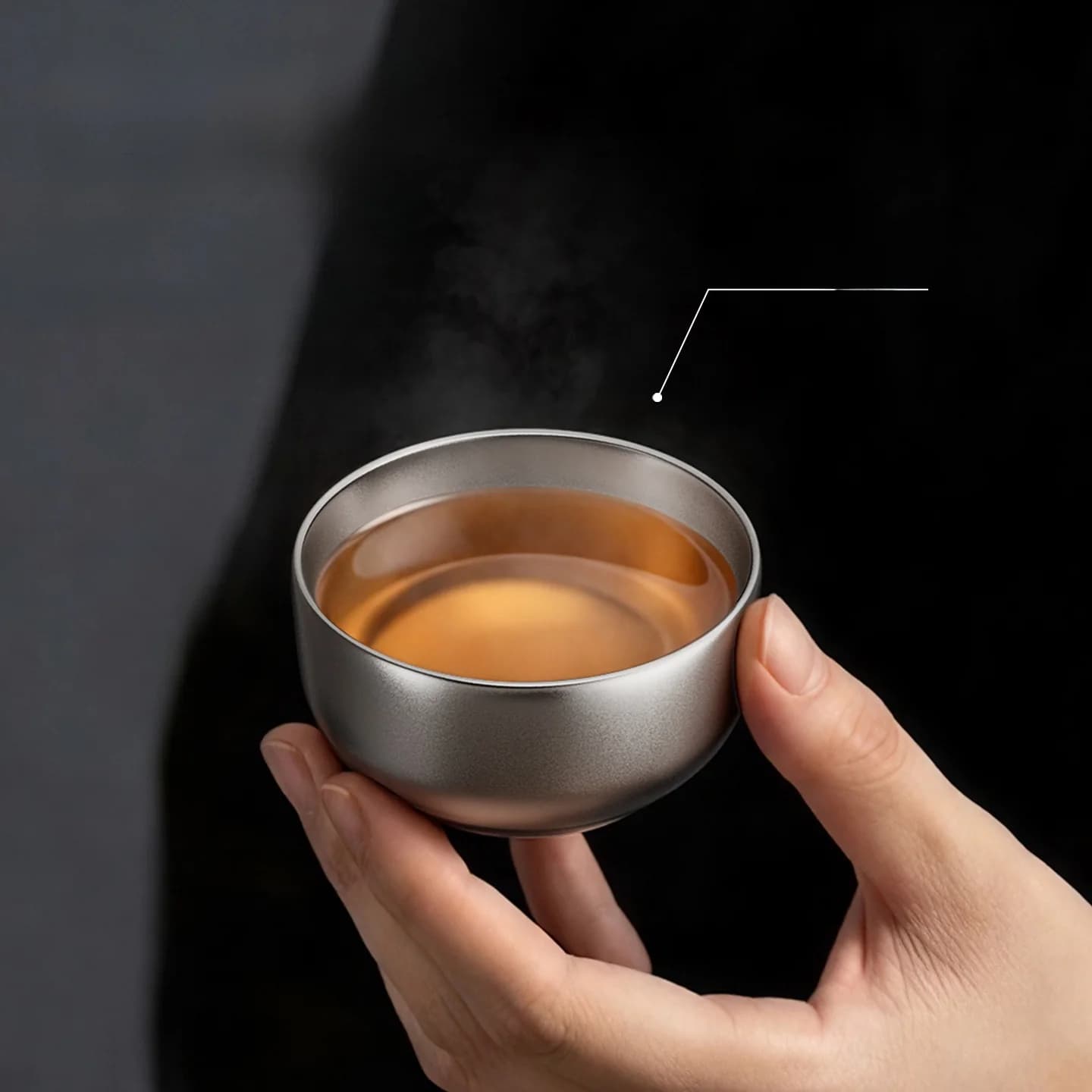 Set de tazas Gongfu de titanio puro 55ml acabado liso hecho a mano