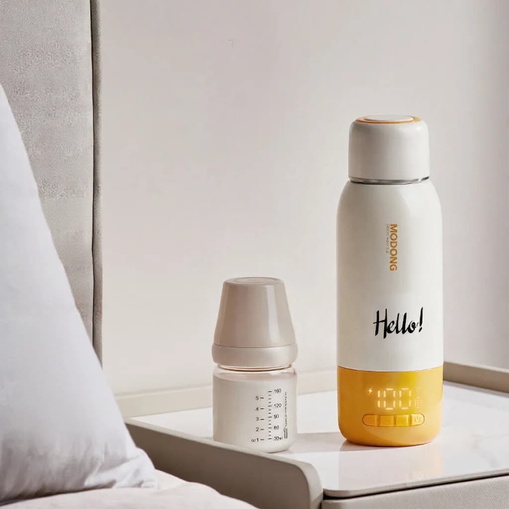 Taza eléctrica portátil para calentar agua para leche de fórmula, 550ml