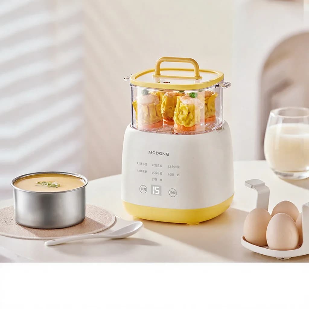 Hervidor eléctrico de huevos para 4-6 huevos con bol para natilla de huevo