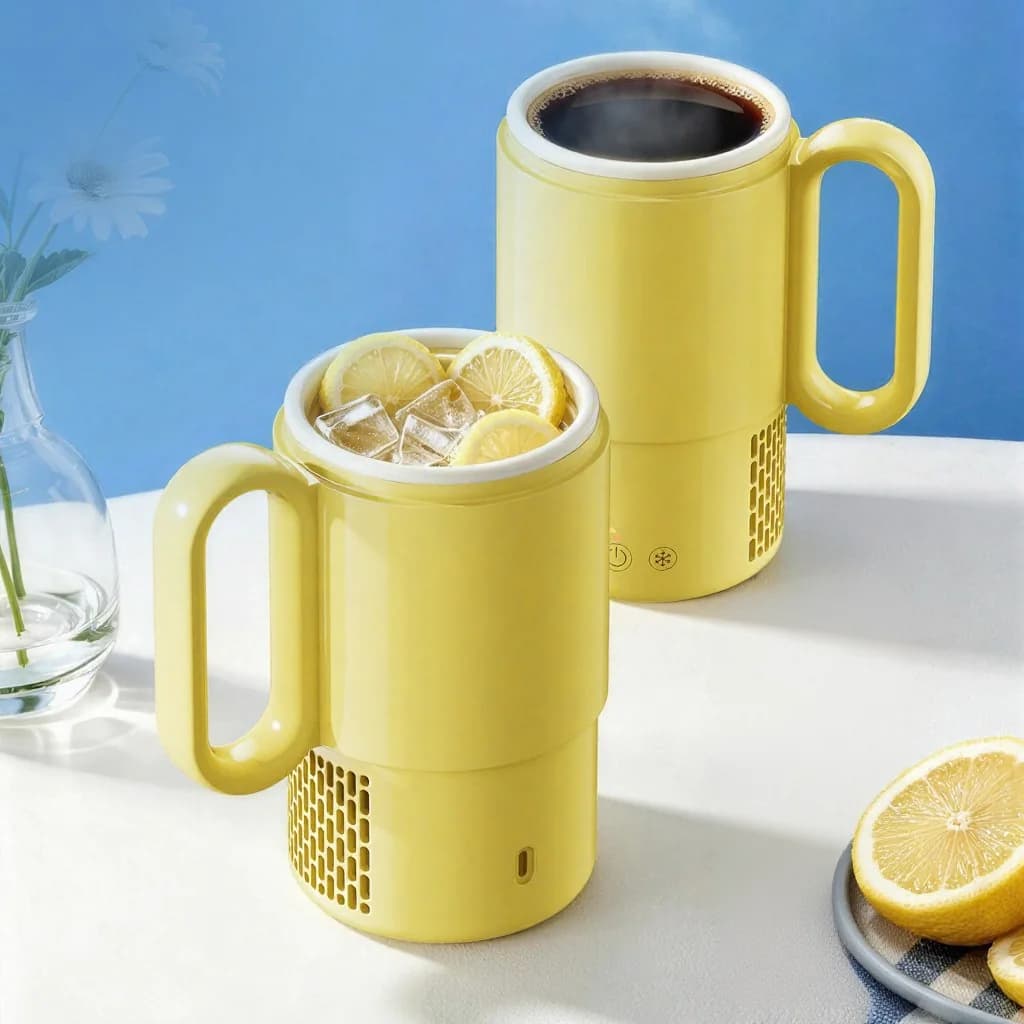 Vaso portátil de calentamiento y enfriamiento 450mL 36W control táctil