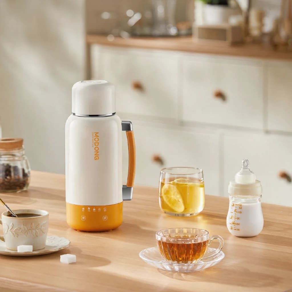 Taza hervidora eléctrica portátil para coche y enchufe, 1L, acero inoxidable 316