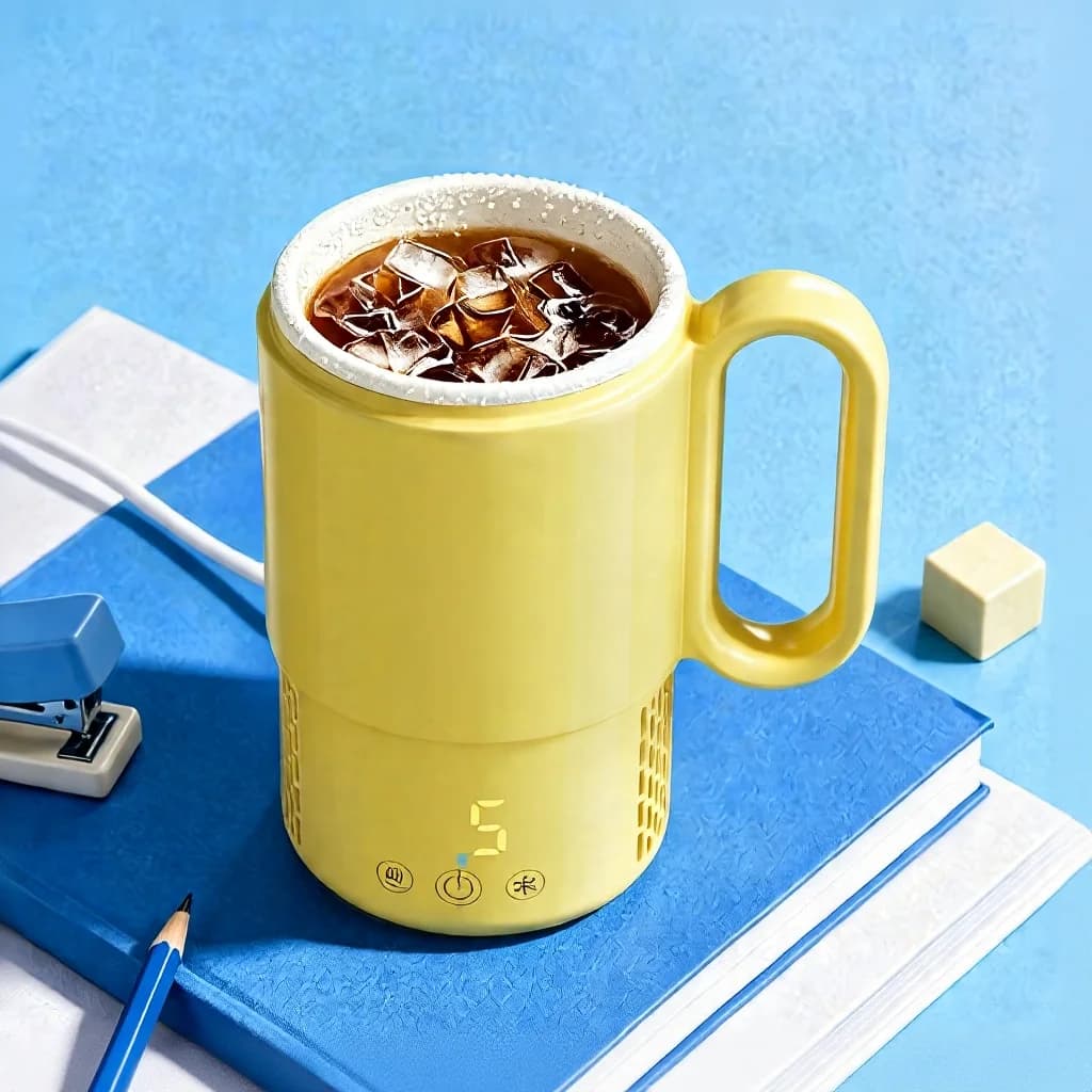 Vaso portátil de calentamiento y enfriamiento 450mL 36W control táctil