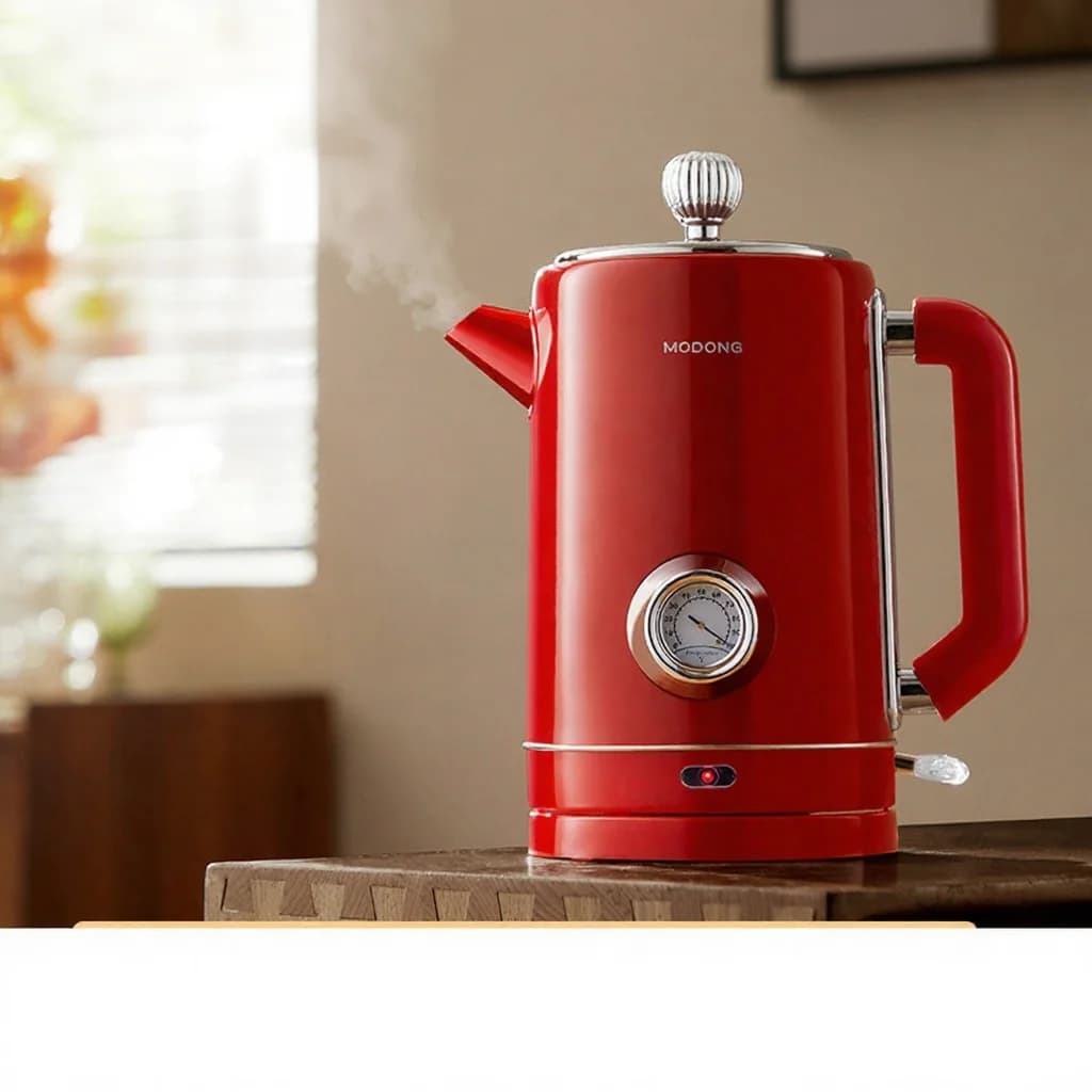 Hervidor eléctrico de acero inoxidable 304 1.8L, mantener caliente, 1500W