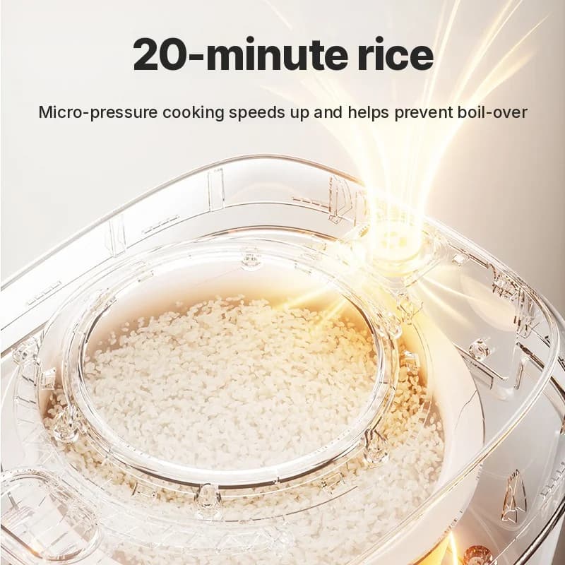 Arrocera eléctrica de 3L con olla interior de cerámica, 600W