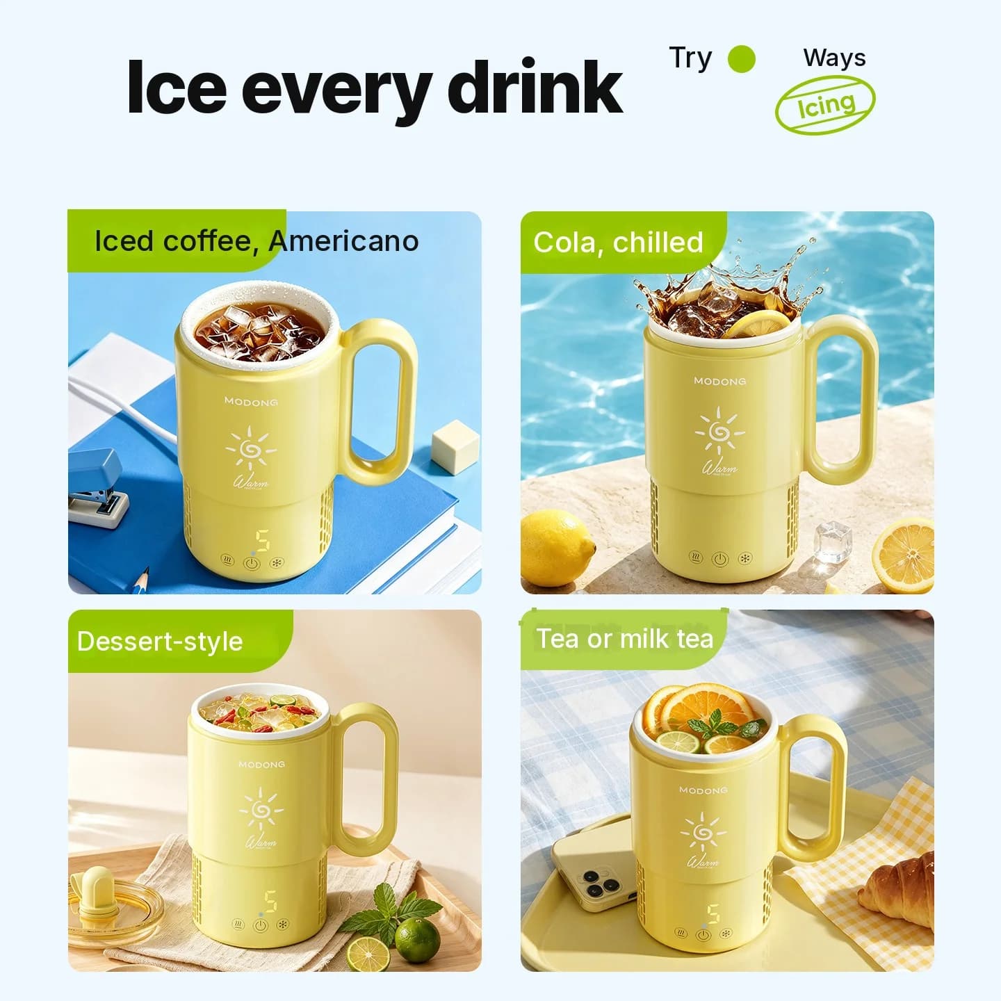 Mini Taza Enfriadora y Calentadora 450mL 36W Control Táctil