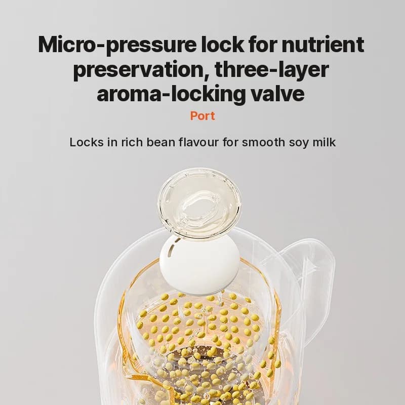 Licuadora y máquina de leche de soja multifunción 1.2L con autolimpieza