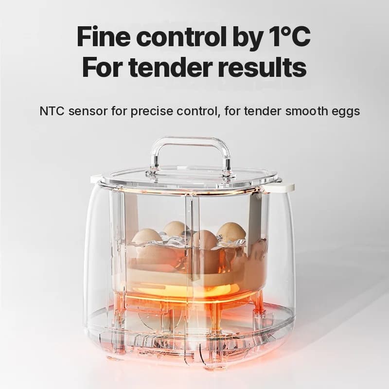 Hervidor de huevos eléctrico para 4-6 huevos con bol para flan de huevo