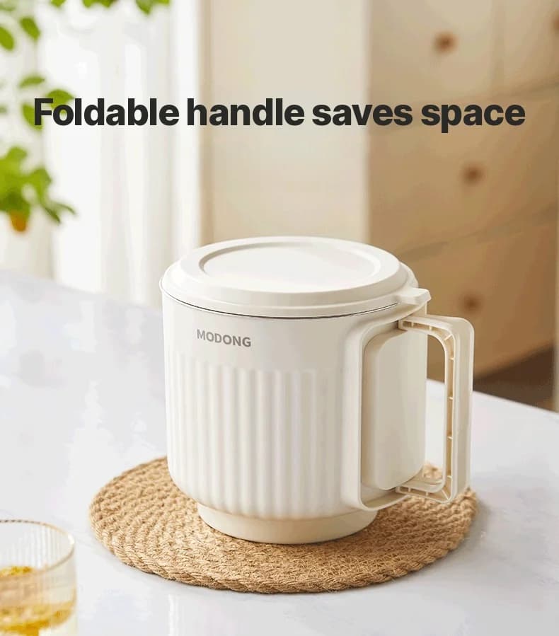 Taza hervidora eléctrica de viaje plegable de acero inoxidable