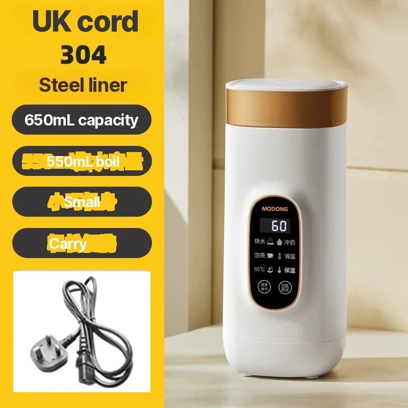 Taza eléctrica portátil con control de temperatura