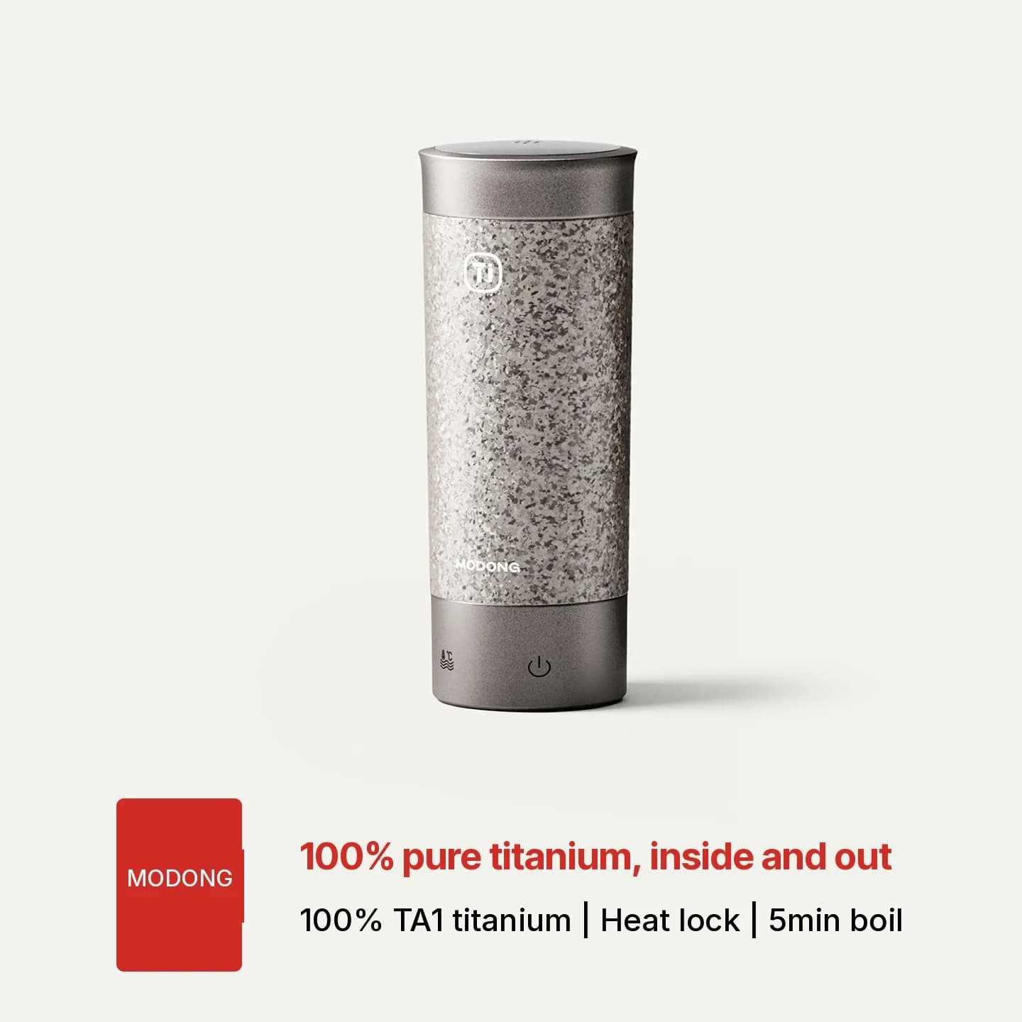 Taza térmica eléctrica de titanio 350ml con control de temperatura