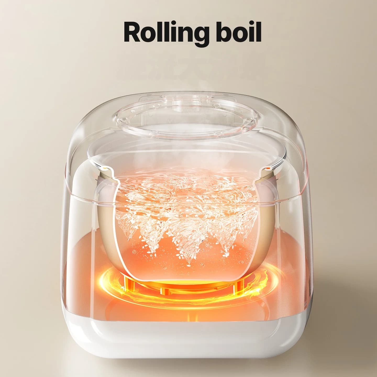 Arrocera inteligente 3L con olla interior esmaltada cerámica y temporizador