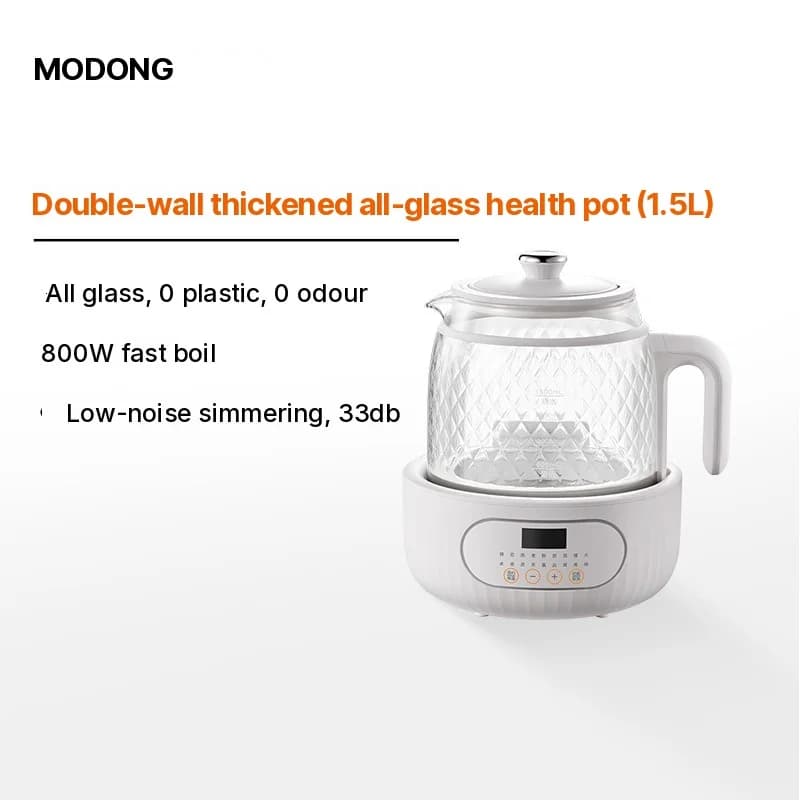 Olla eléctrica de vidrio con función termostática para té