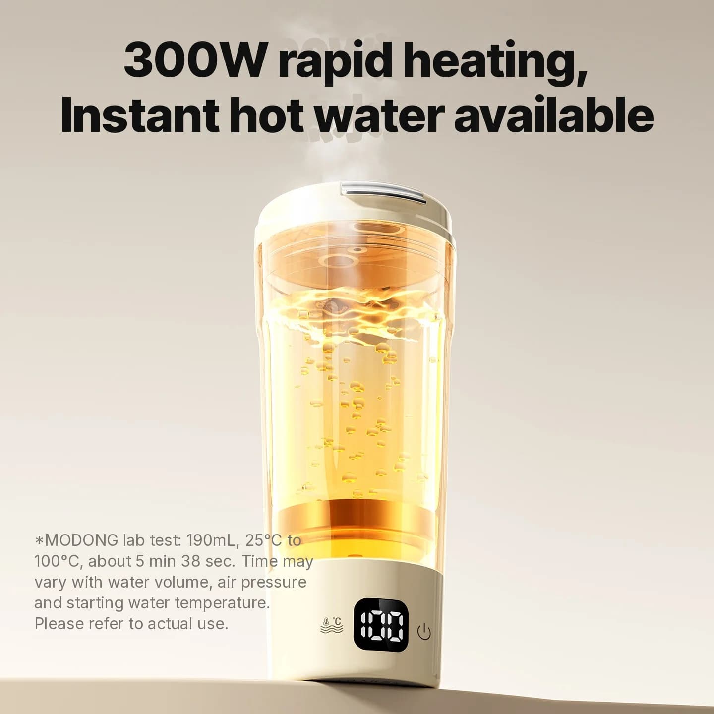 Taza eléctrica portátil para calentar, 400mL, 7 ajustes de temperatura