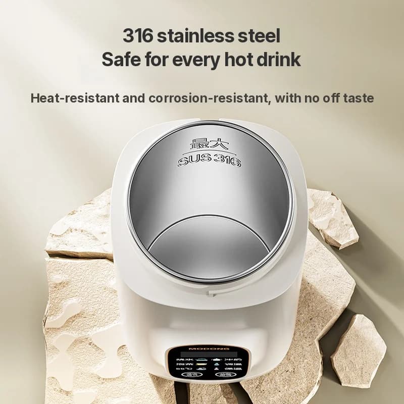 Taza eléctrica portátil con control de temperatura