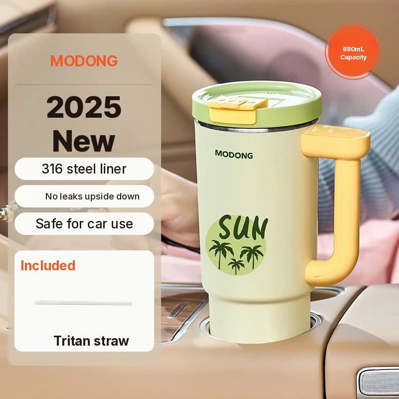 Taza eléctrica portátil para coche para viajes